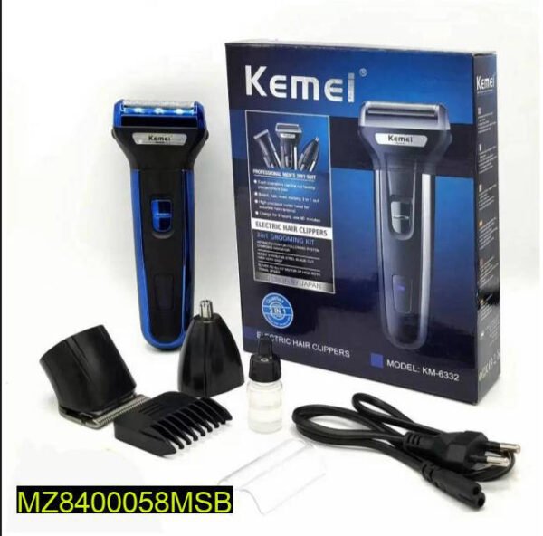 KEMEI 3 In 1 Rechargeable Electric Shave