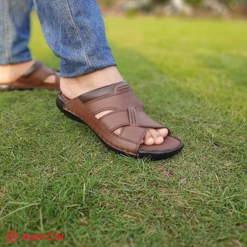 mens-brown-mild-leather-medicated-cross-slipper-818